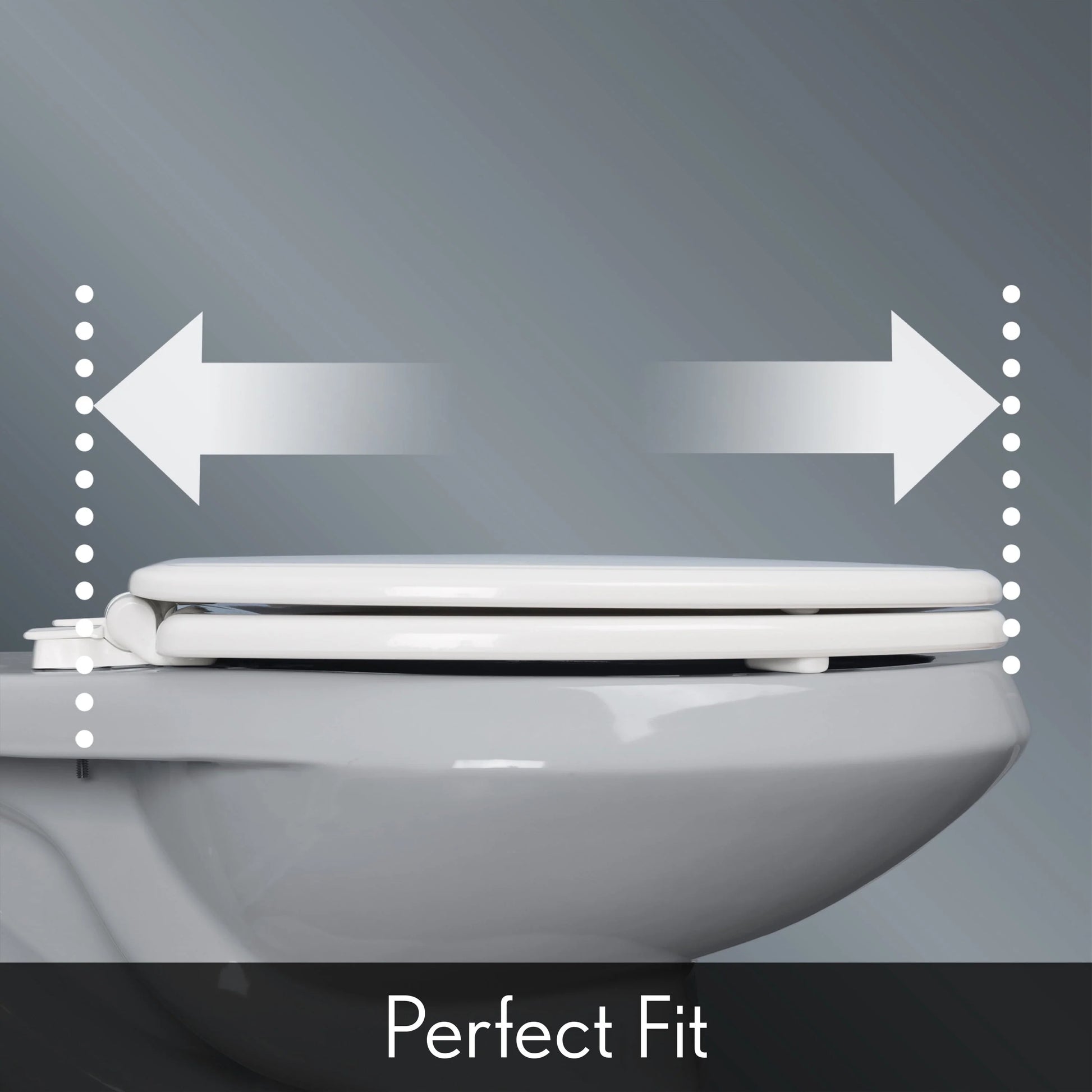 Mayfair Marion Slow Close Elongated Enameled Wood Toilet Seat in White Adjustable, Never Looosens and Removes for Easy Cleaning