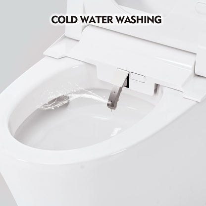 M optimized Smart Toilet With Self-Cleaning Nozzle, Soft Close Dual Flush Toilet 1/1.28 GPF White