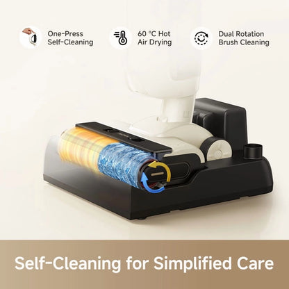 MOVA K30SE Wet Dry Vacuum,180��Flat Reach Floor Mop,Self Dual-Edge Cleaning,18000 Pa Suction