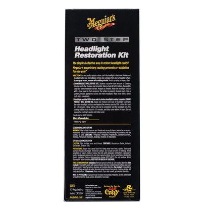 Meguiar's Two Step Headlight Restoration Kit, Clear �?Cleaning Solution, 4 Count (1 Pack)