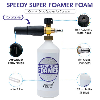 SM Arnold SPEEDY SUPER FOAMER Foam Cannon Soap Sprayer for Car Wash, Patio & House Cleaning | Multi-Purpose Sprayer Cleaner Cannister for Pressure Washer | For Automotives, Home, Garage, Boats & More