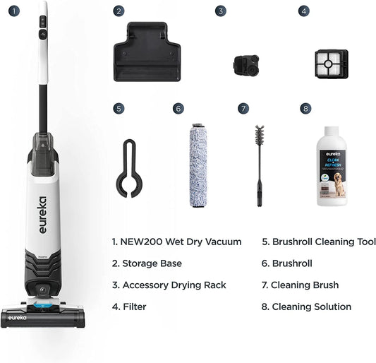 Eureka All in One Wet Dry Vacuum Cleaner and Mop for Multi-Surface Lightweight Self-Cleaning System