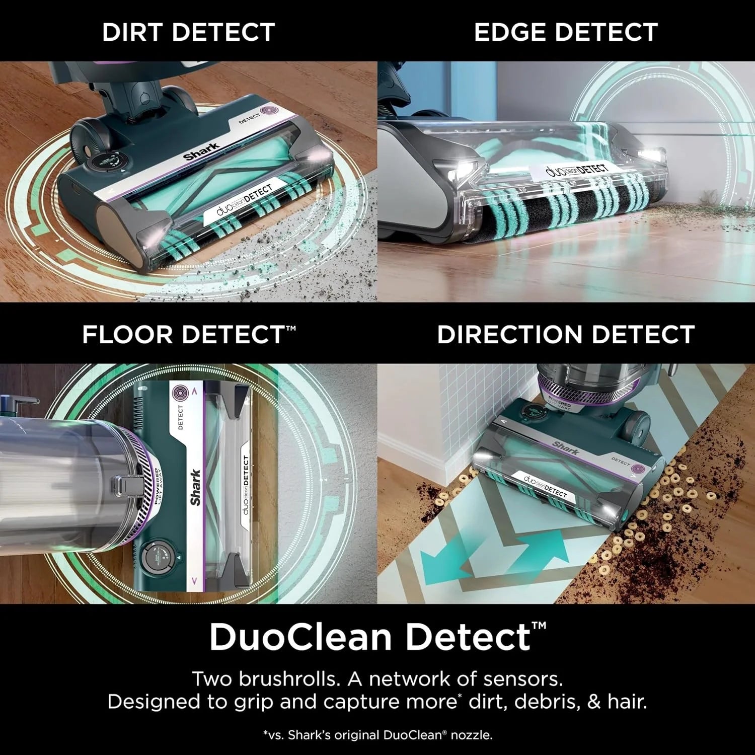 Restored SHARK AZ4000 POWERDETECT Upright Vacuum Cleaner with DuoClean Technology, Odor Neutralizer Technology, Powered Lift-Away, Self Cleaning Brushroll (Refurbished)