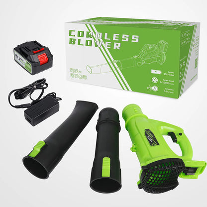 Huepar 21V Cordless Leaf Blower, 135MPH 321CFM 6 Speed Electric Blower for Garden, Yard and Lawn Cleaning & Snow Blowing with 4.0Ah Li-ion Battery RC3003
