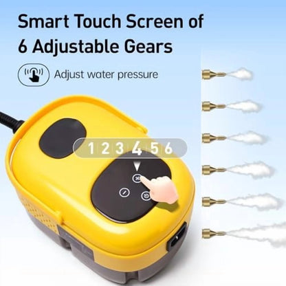 2500W Portable Steam Cleaner, Steam Shot Cleaner Handheld Steamer for Car Detailing, High Heat Cleaning Machine with Brush Heads for Bed Bugs Furniture Kitchen Bathroom Grout and Tile