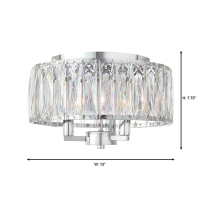 Home Decorators 3-Light Chrome Flush Mount 34762-HBU - New