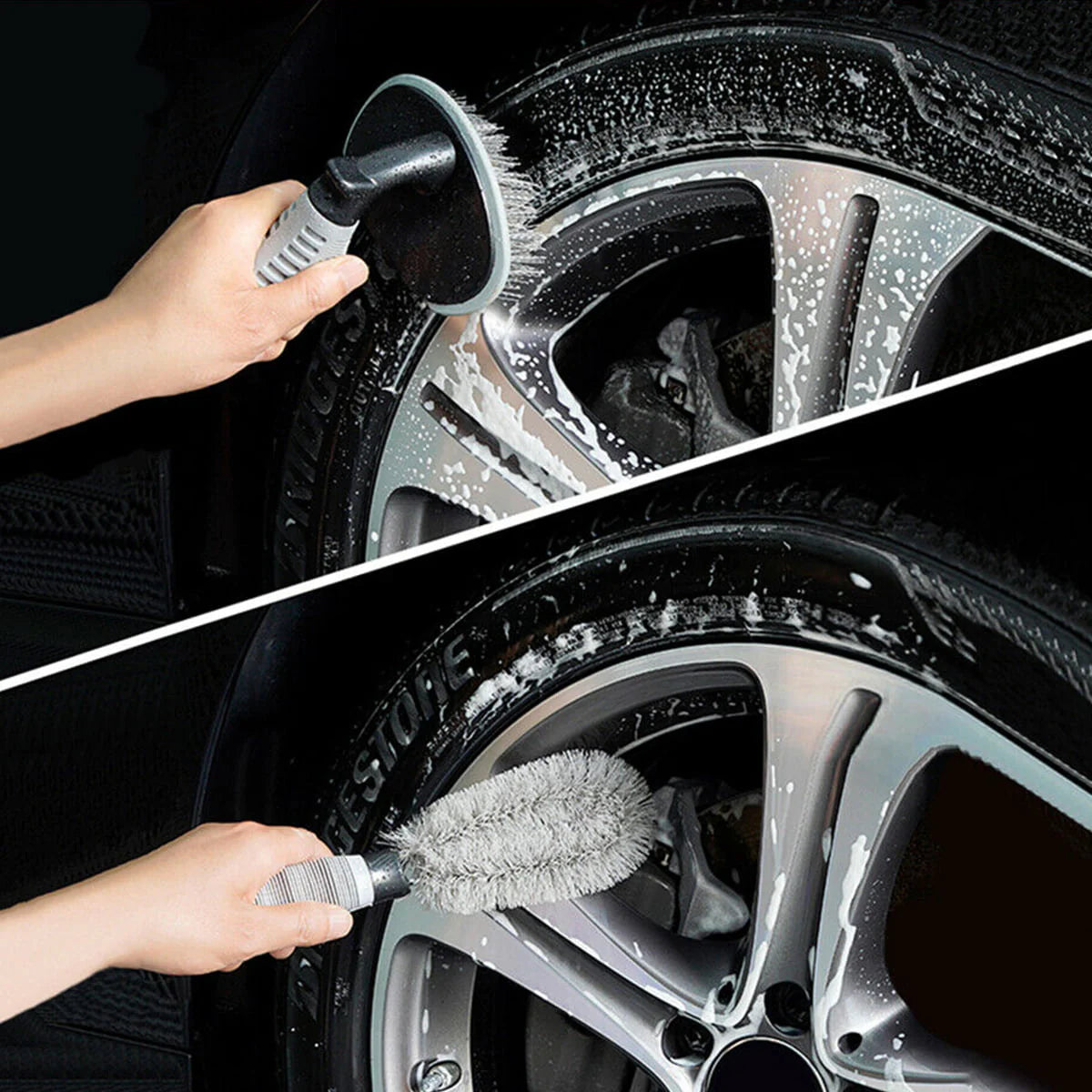 Dznils 12Pcs Car Wash Tool Cleaning Kit Auto Care Car Wash Cleaning Tools Kit for Cleaning Wheels Interior Exterior Seat