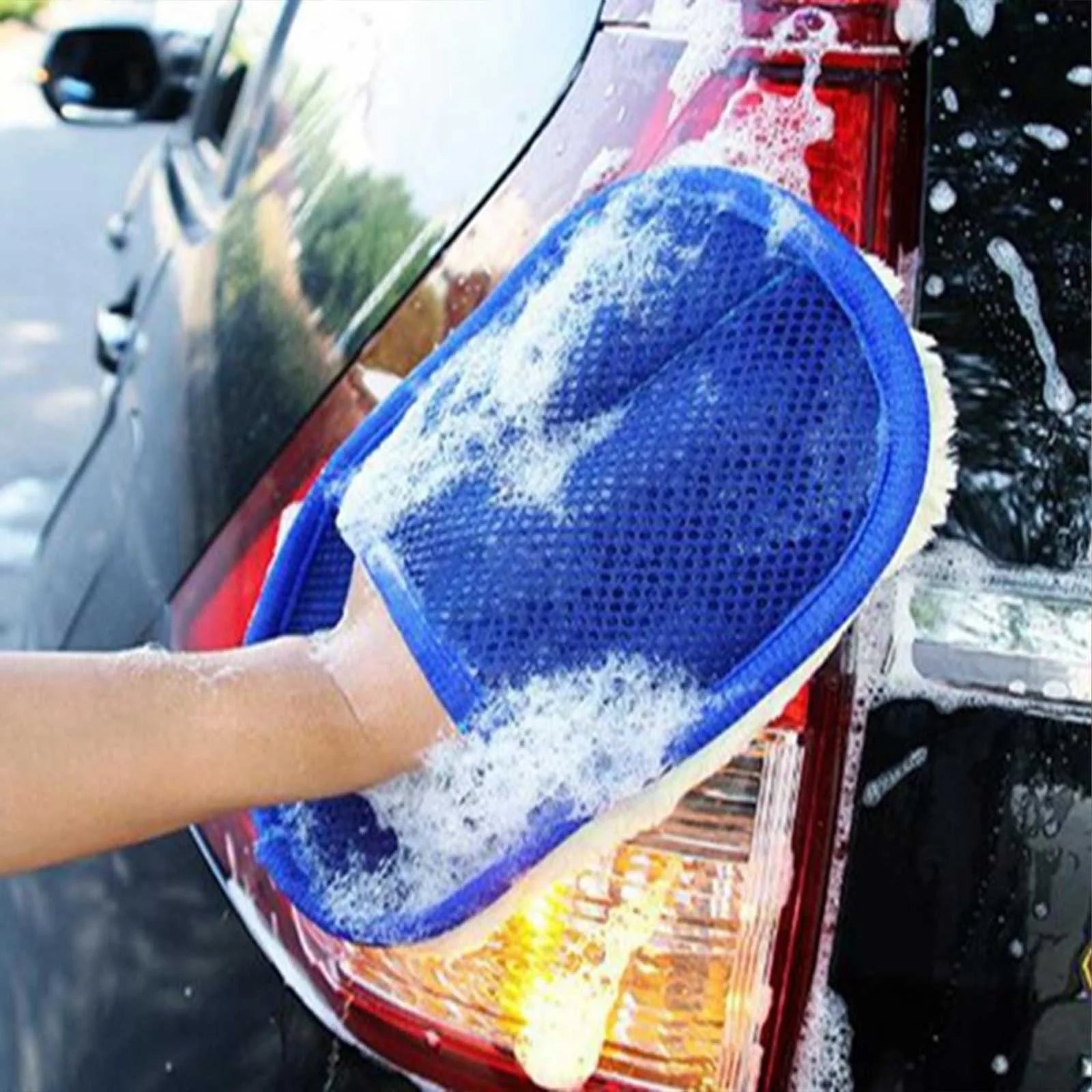 RKSTN Car Accessories Travel Essentials Car Wash Gloves Interior Cleaning Soft Plush Car Waxing Gloves Wipe Car Thickened Rag Cleaning Tools - Summer Savings Clearance on Clearance