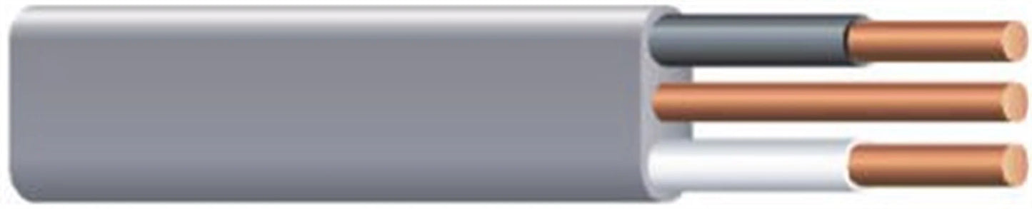 Romex 10/3UF-WGX250 Building Wire, #10 AWG Wire, 3 -Conductor, 250 ft L, Copper Conductor, PVC Insulation