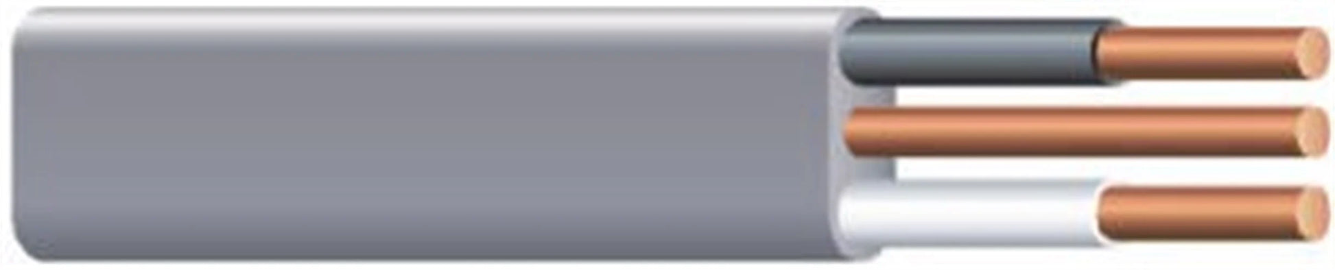 Romex 10/3UF-WGX250 Building Wire, #10 AWG Wire, 3 -Conductor, 250 ft L, Copper Conductor, PVC Insulation