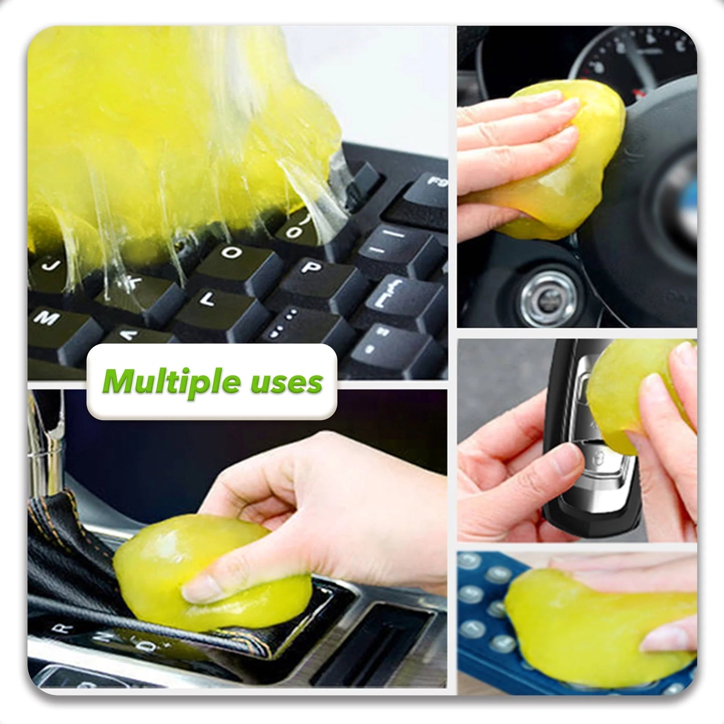 XinLe Cleaning Gel for Car Office Cleaning Kit Universal Detailing Automotive Dust Crevice Cleaner Auto Air Vent Interior Home Electronics Cleaner for Car Vents PC Laptops Cameras Keyboard- 1 Pack