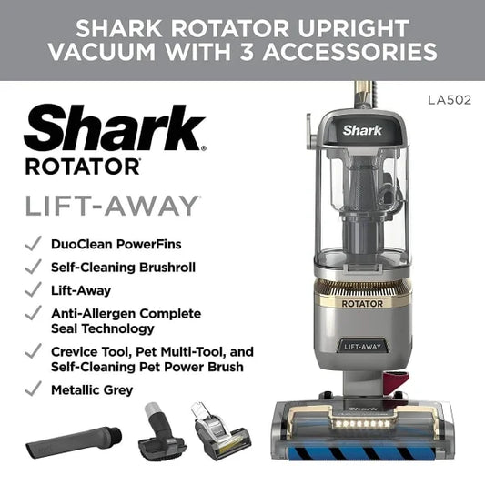 Shark LA502 Rotator Lift-Away ADV DuoClean Engage Upright Vacuum with Self-Cleaning Brushroll
