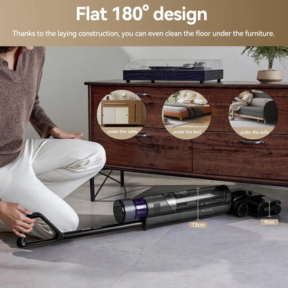 JONR ED12 Pro Max Wet Dry Vacuum Cleaner, 167��F Flashdry Self-Cleaning and 800ml Large Capacity Dirty Water Tank Smart Floor Cleaner