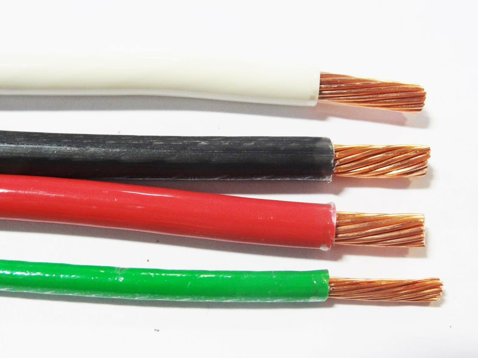 AC/DC Wire And Supply 70 FT EA THHN THWN 8 AWG Gauge Black White RED Copper Wire + 10 AWG Green Ground Building Hook Up Wire