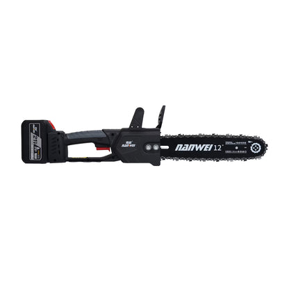 Wood 12inch Electric Chainsaw 2000W Brushless Chainsaw Handheld Logging Saw With Safety Lock 21V 6000mah Rechargeable Battery For Wood Cutting Trimming Courtyard Garden Building