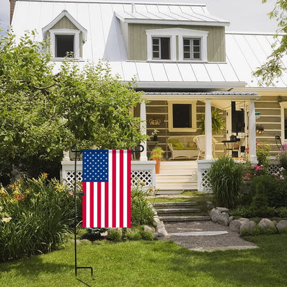 SHARE&CARE Garden Flag Stand, Garden Flag Pole Holder with one Tiger Clip and two Spring Stoppers for Garden and Home Decoration 12 x 18 Inches without flag