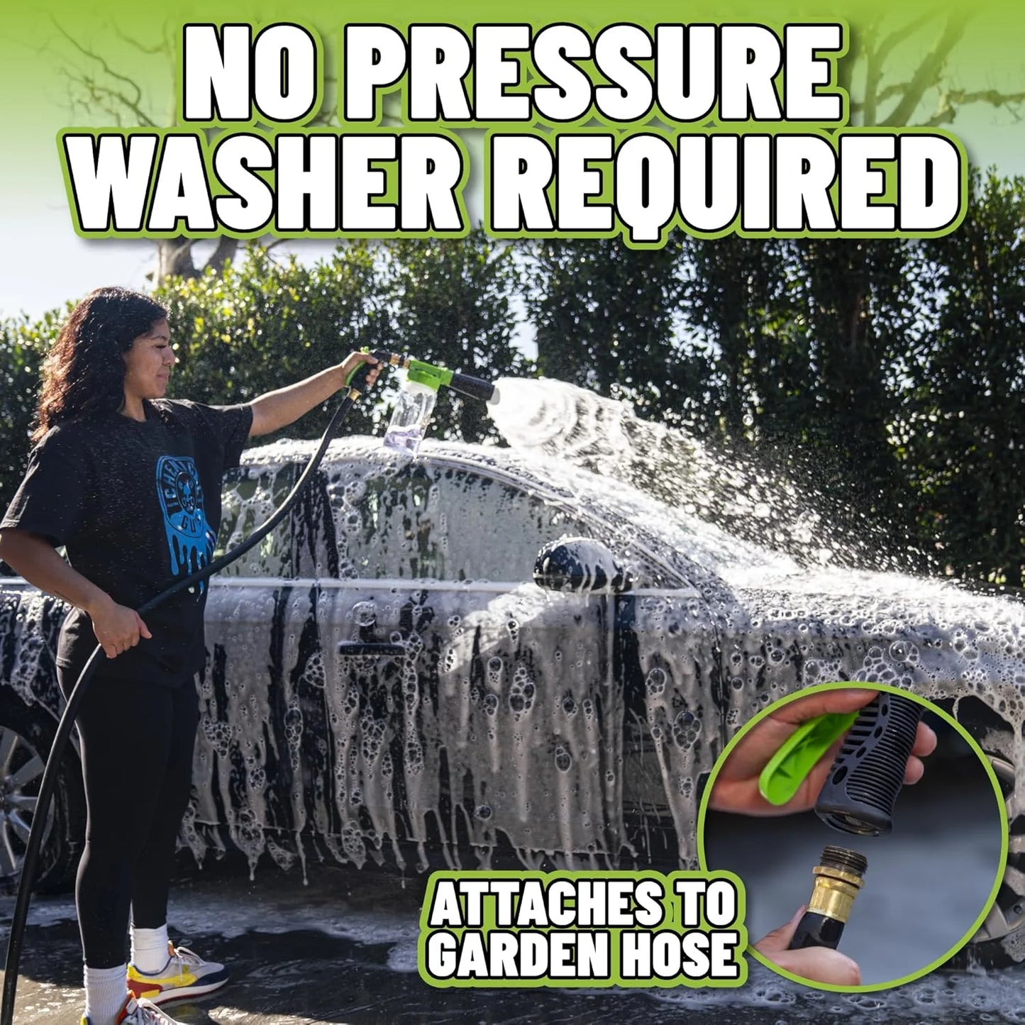 Chemical Guys HOL491 Spring Cleaning Car Wash Kit including ACC_326 Foam Gun (Works with Garden Hose) & MaxiSuds Car Wash Soap (6 Items)