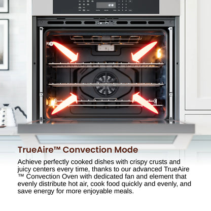 Rangaire RWOD301GS 30" Glass Touch Double Wall Oven - Stainless Steel, Electric Oven, True Convection, Self Cleaning, Easy Reach Racks