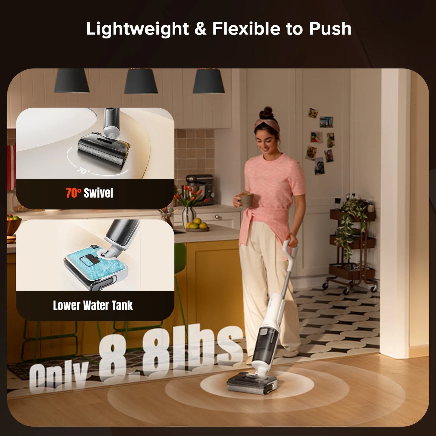 Roborock F25 GT Vacuum Mop All in One, Wet Dry Vacuum Cleaner Cordless, 20000Pa Floor Cleaner Machine for Tile Hardwood Wood Vinyl Floor, Edge to Edge Self Cleaning Electric Mop with 180�� Lie-Flat