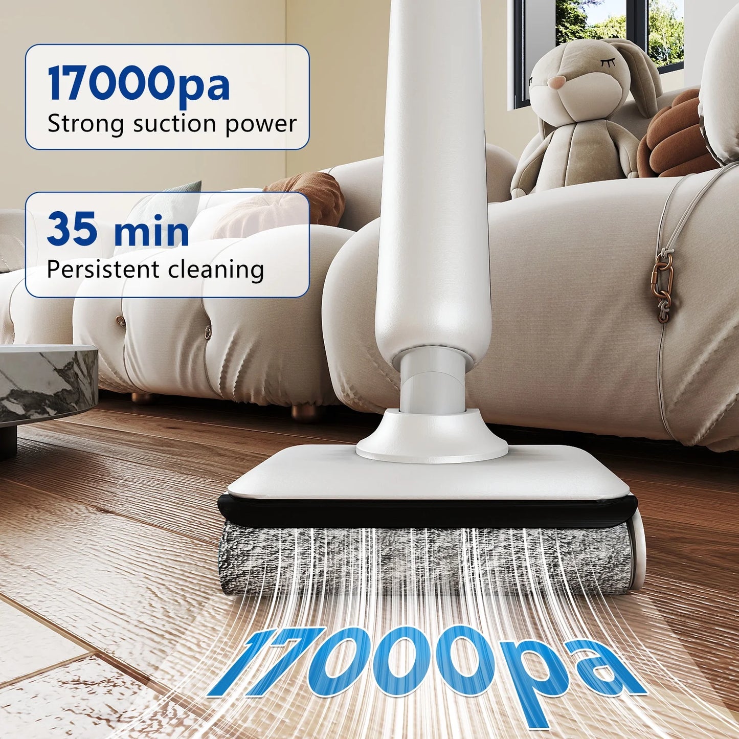 HABIUBIU Vacuum Mop All in One, Wet Dry Vacuum Cleaner, Cordless Cleaner Machine for Tile Hardwood Floor, Self Cleaning Electric Mop with 180�� Lie-Flat