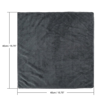 5pcs Gray 300gsm Microfiber Cleaning Cloth Absorbent Car Washing Drying Towel 40 x 40cm