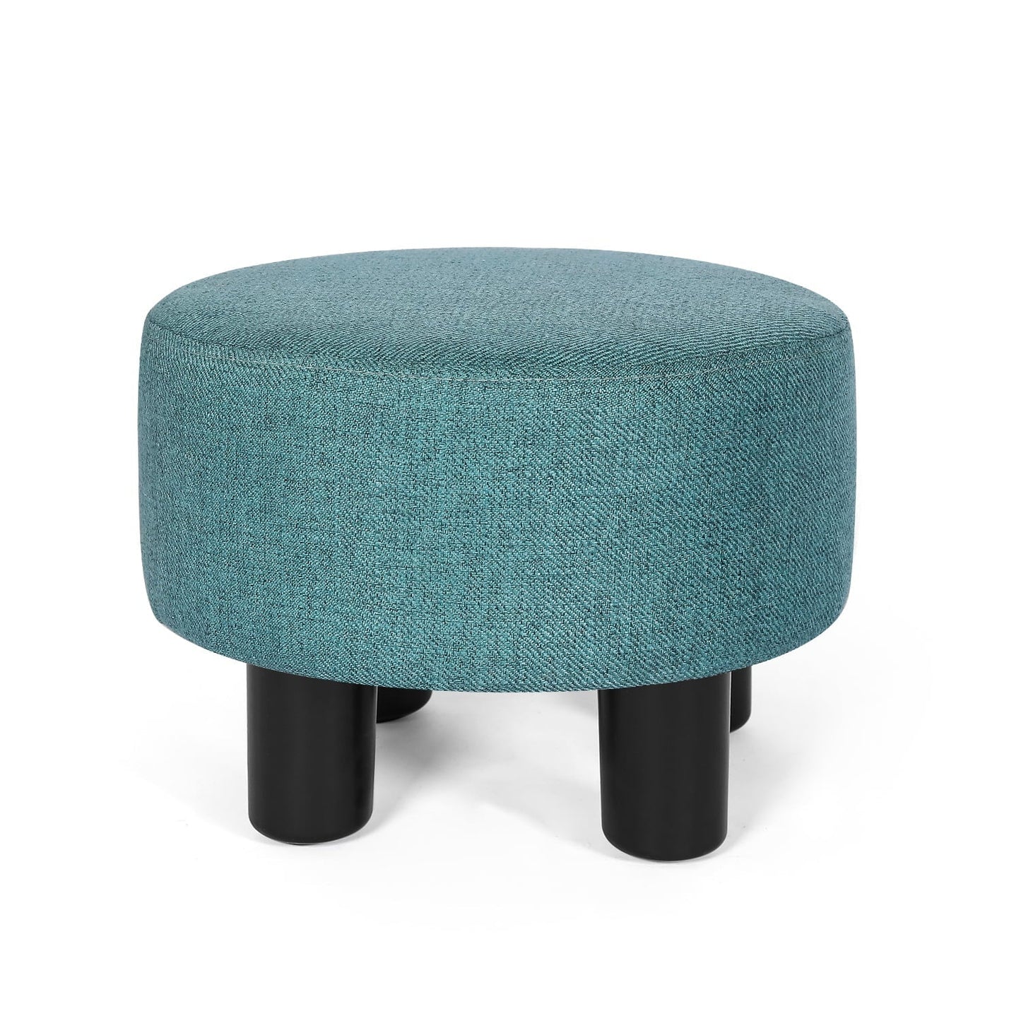 Homebeez Round Footstool Small Upholstered Ottoman Sofa Footrest Stool Padded Seat for Living Room Bedroom Entrance Home Decor