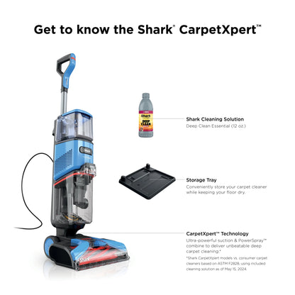 Shark? CarpetXpert? Upright Carpet & Area Rug Cleaner, Perfect for Pets, Lightweight & Powerful, Dirt, Grime, & Odor Removal, Carpet Shampooer, Cleaning Solution, Blue, EX121BRN