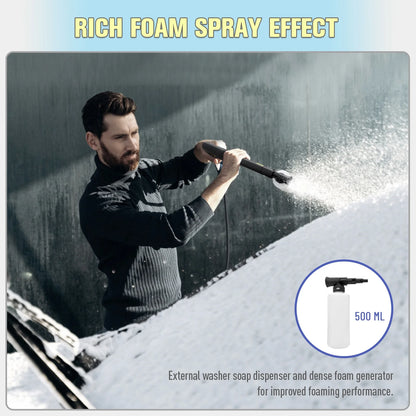 Electric Pressure Washer 4800PSIMax 2.9GPM Pressure Washer with 25 Ft Hose, 16.4 Ft Power Cord, Soap Tank Car Wash Machine Blue Ideal Cleaning for pool, Car, Patio