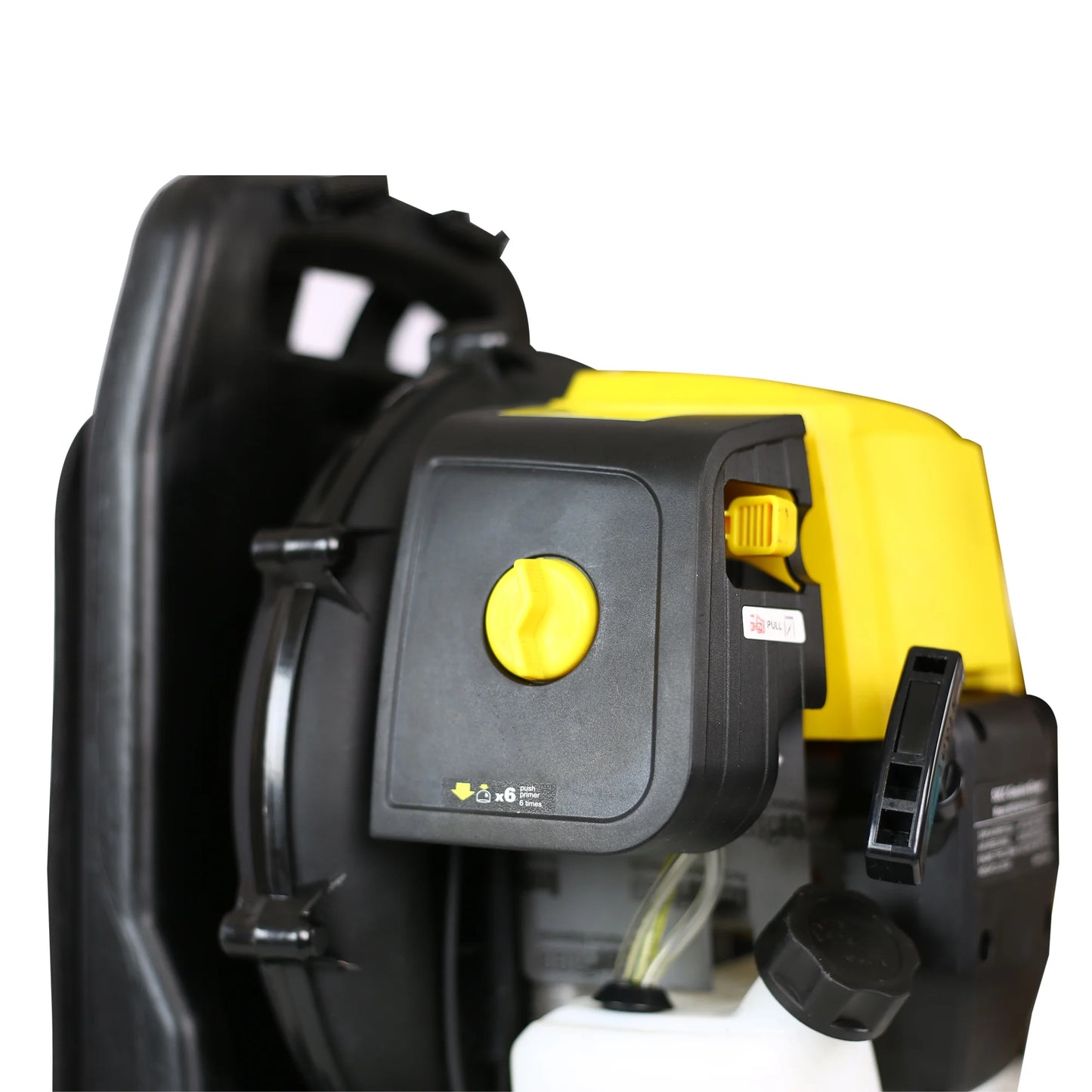 SESSLIFE Backpack Blower, Heavy-Duty Padded Backpack for All Day Comfort, 52CC 2-Cycle Gas Backpack Leaf Blower for Cleaning, Black & Yellow