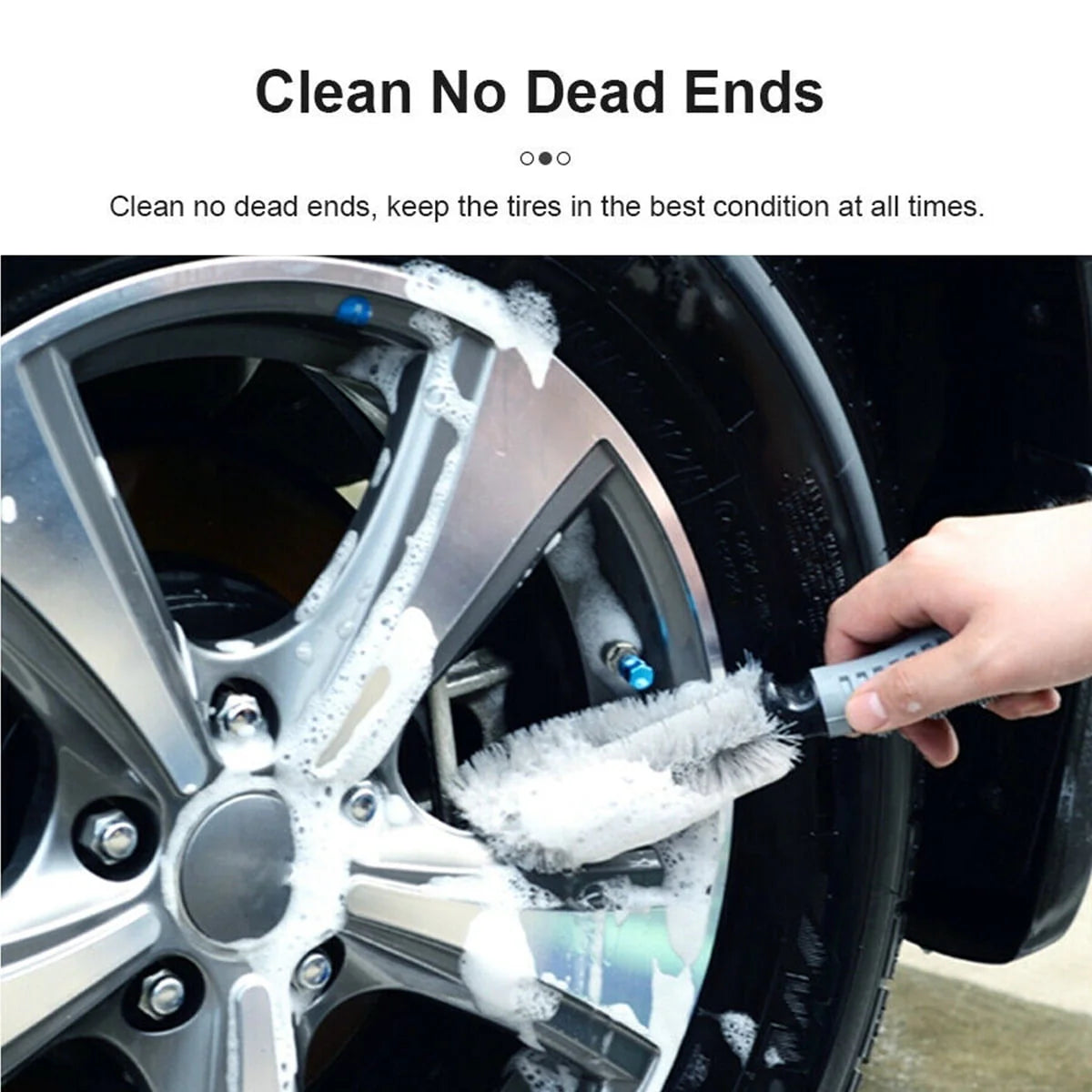 Dznils 12Pcs Car Wash Tool Cleaning Kit Auto Care Car Wash Cleaning Tools Kit for Cleaning Wheels Interior Exterior Seat