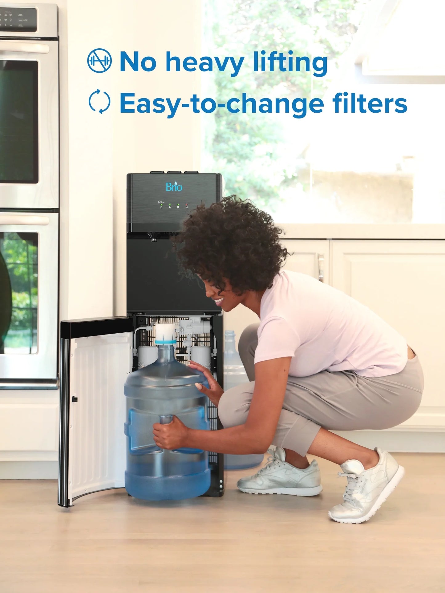 Brio 520 Series Self-Cleaning Bottom Loading No-Line Tri-Temperature 2 Stage Filtration Capacity Water Cooler Dispenser
