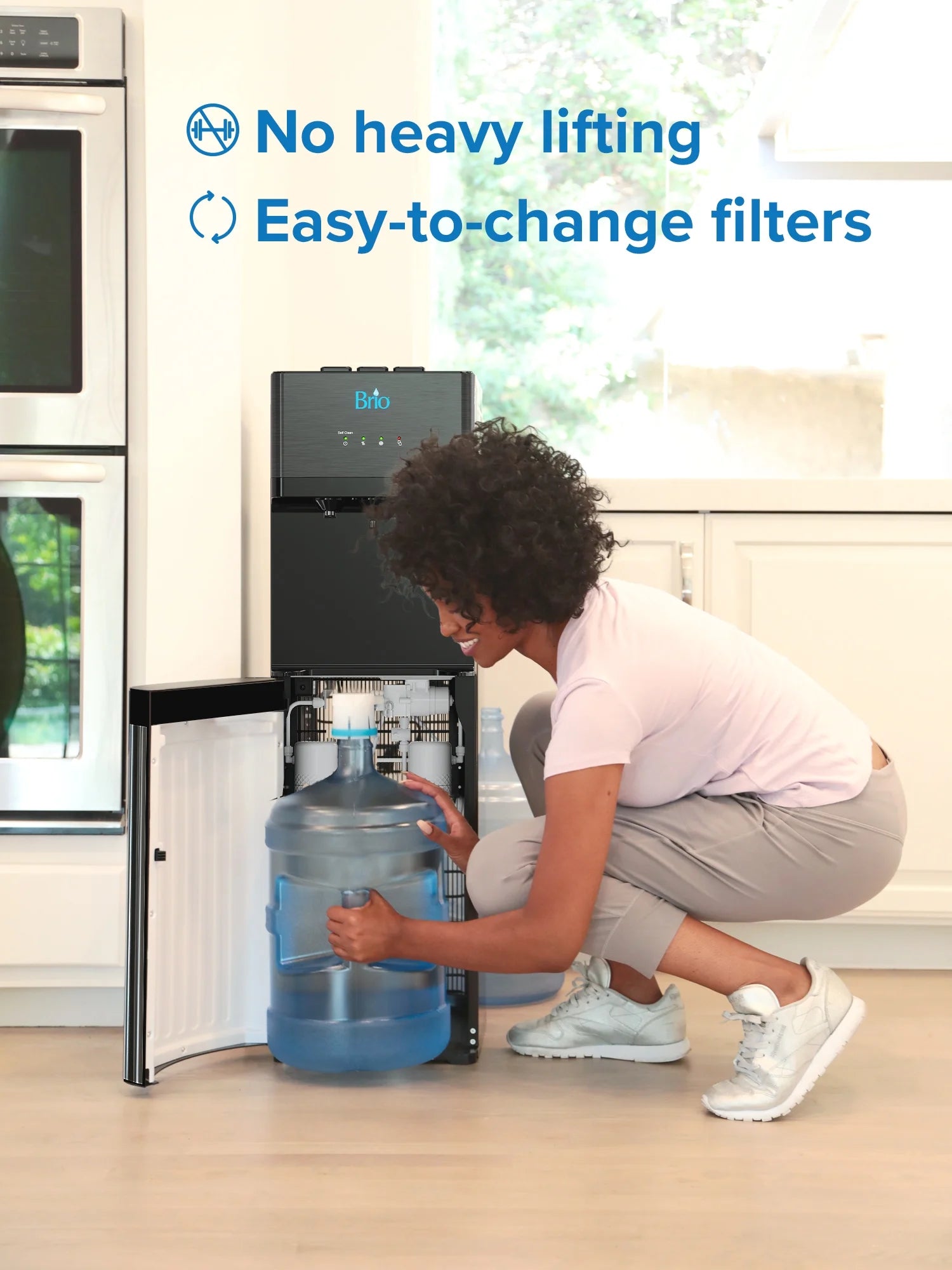 Brio 520 Series Self-Cleaning Bottom Loading No-Line Tri-Temperature 2 Stage Filtration Capacity Water Cooler Dispenser