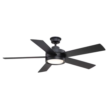 Home Decorators Collection Baxtan 56-Inch Matte Black Ceiling Fan with LED Light & Remote Control