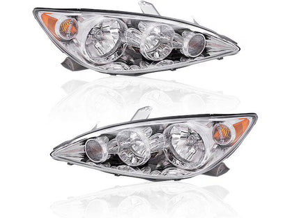 Headlight Assembly Set - Compatible with 2005 - 2006 Toyota Camry Sedan 4-Door