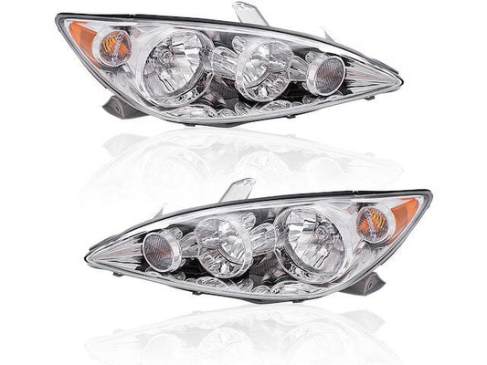 Headlight Assembly Set - Compatible with 2005 - 2006 Toyota Camry Sedan 4-Door