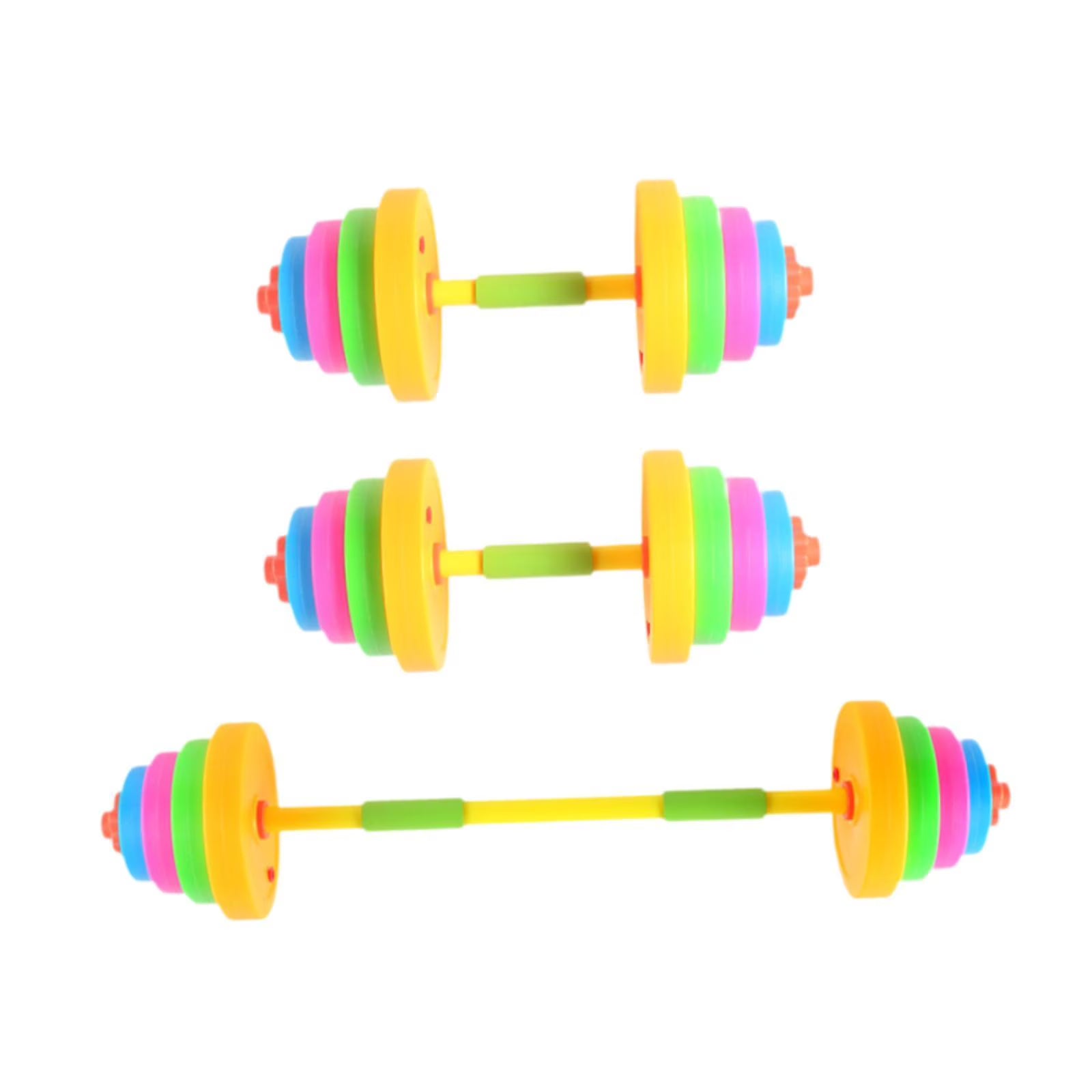 Almencla Kids Toys Dumbbells Children Barbell Bodybuilding Adjustable Weight Gym Toys Light Colors