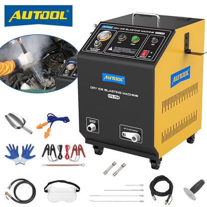 AUTOOL HTS558 Walnut Sand Carbon Deposition Clean Machine Walnut Shell Media Powder Sandblasting Machine Automotive Engine Intake Pipe Valve De-Carbon Cleaning Machine for Rust Grime Paint Removing