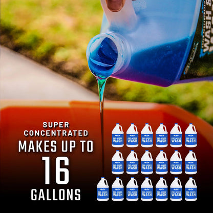 Slick Products Wash & Wax 64-oz Foam Shampoo Cleaning Solution, for Car, Truck, RV, Boat, & More