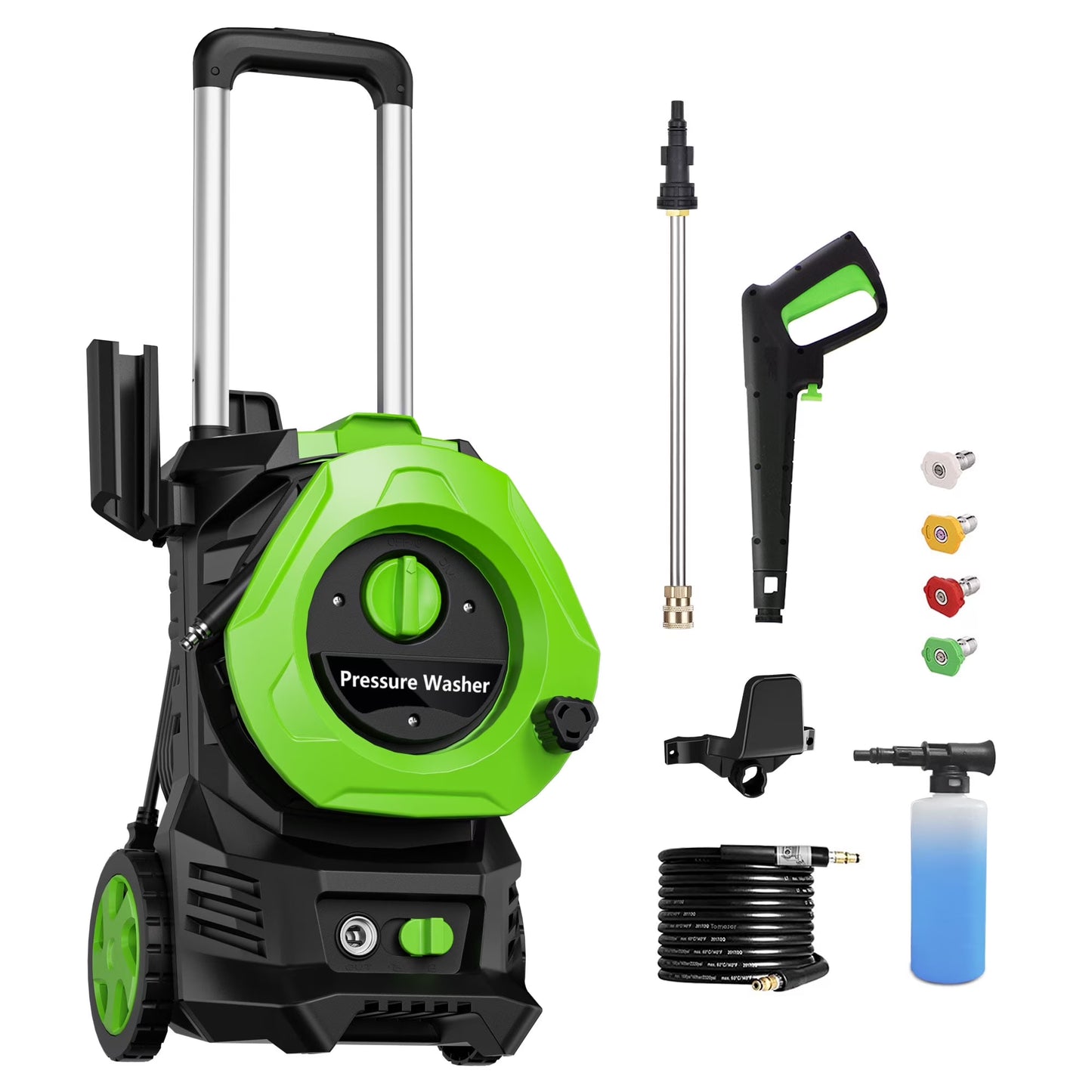Electric Pressure Washer 4800PSIMax 2.9GPM Pressure Washer with 25 Ft Hose, 16.4 Ft Power Cord, Soap Tank Car Wash Machine Blue Ideal Cleaning for pool, Car, Patio