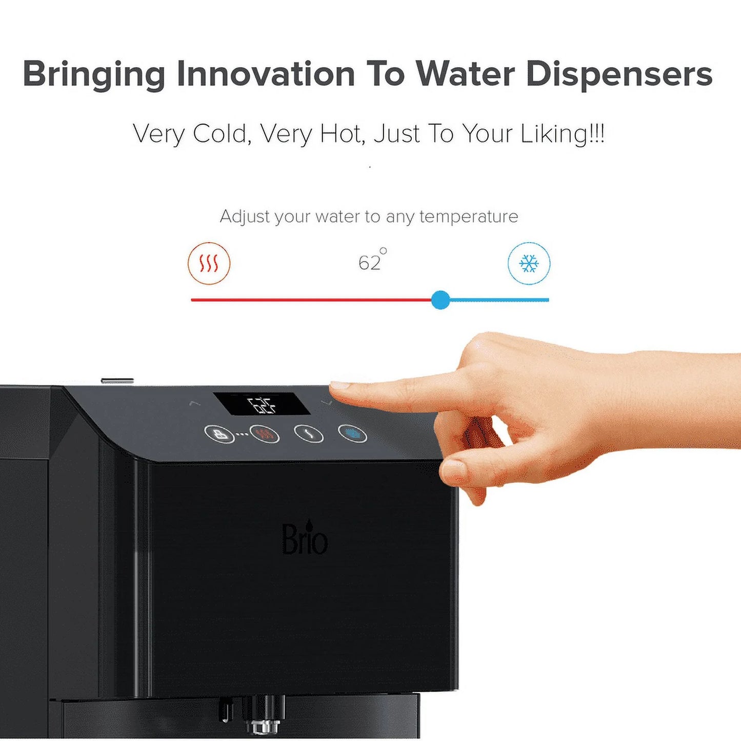 Brio 700 Series Self Cleaning Bottom Load Tri Temperature Touch Dispense Water Cooler Dispenser