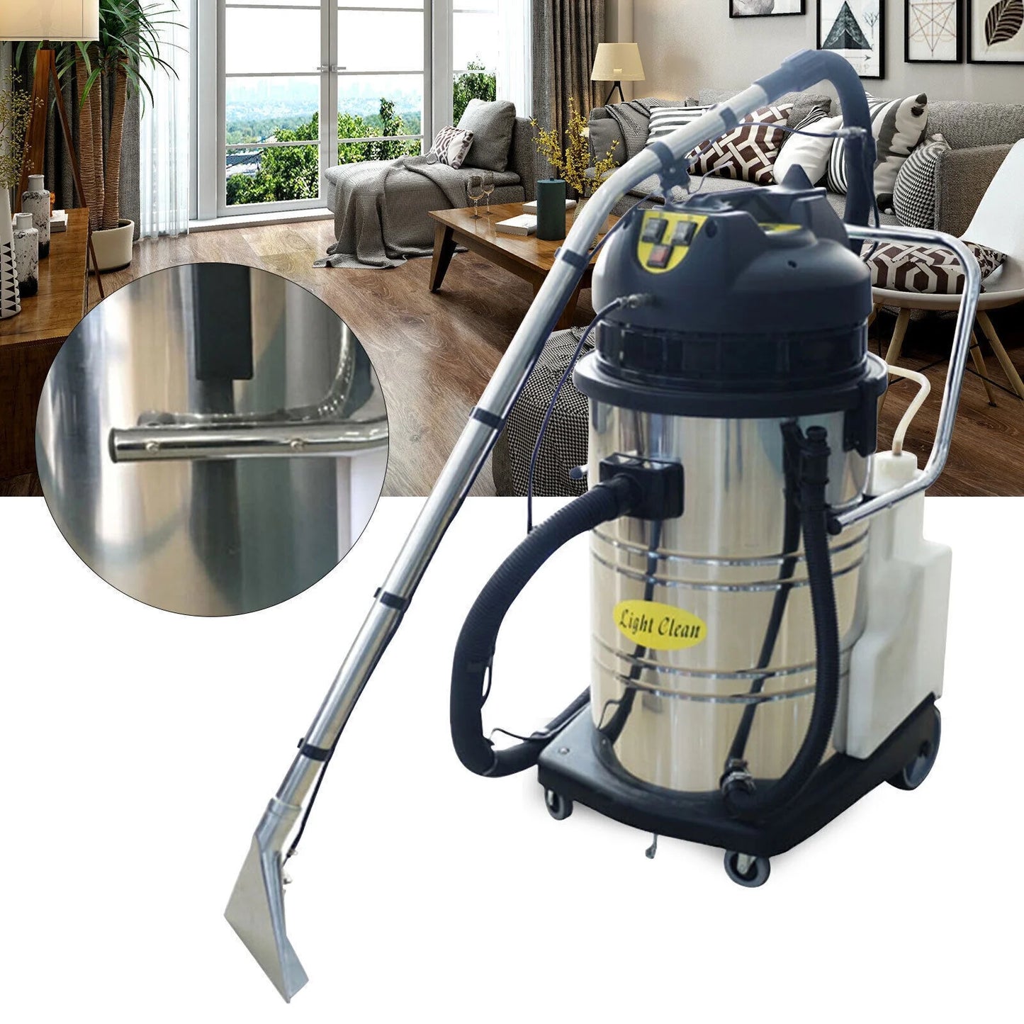 60L Commercial Carpet Cleaner Extractor 3 in 1 Cleaning Machine Vacuum Cleaner