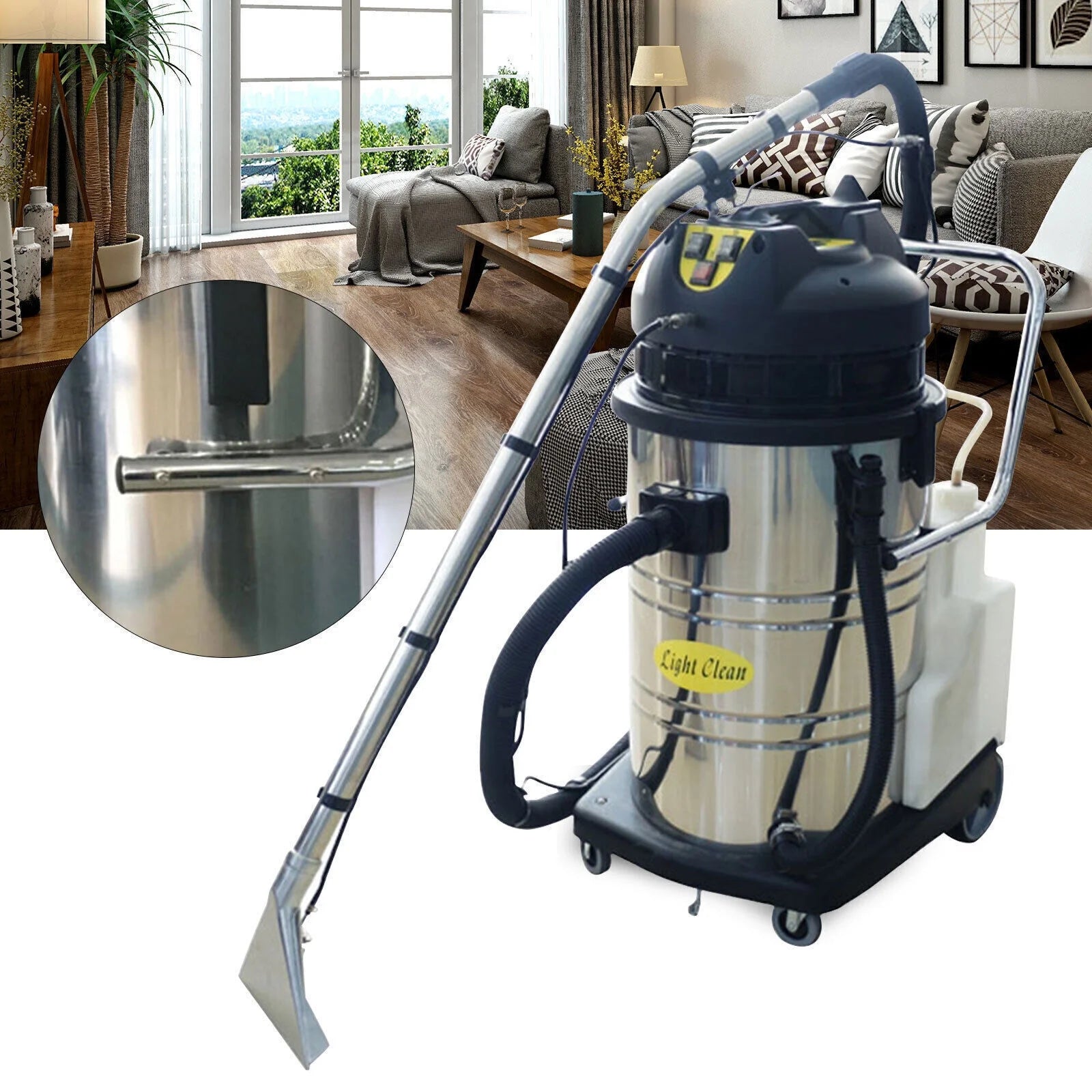 60L Commercial Carpet Cleaner Extractor 3 in 1 Cleaning Machine Vacuum Cleaner
