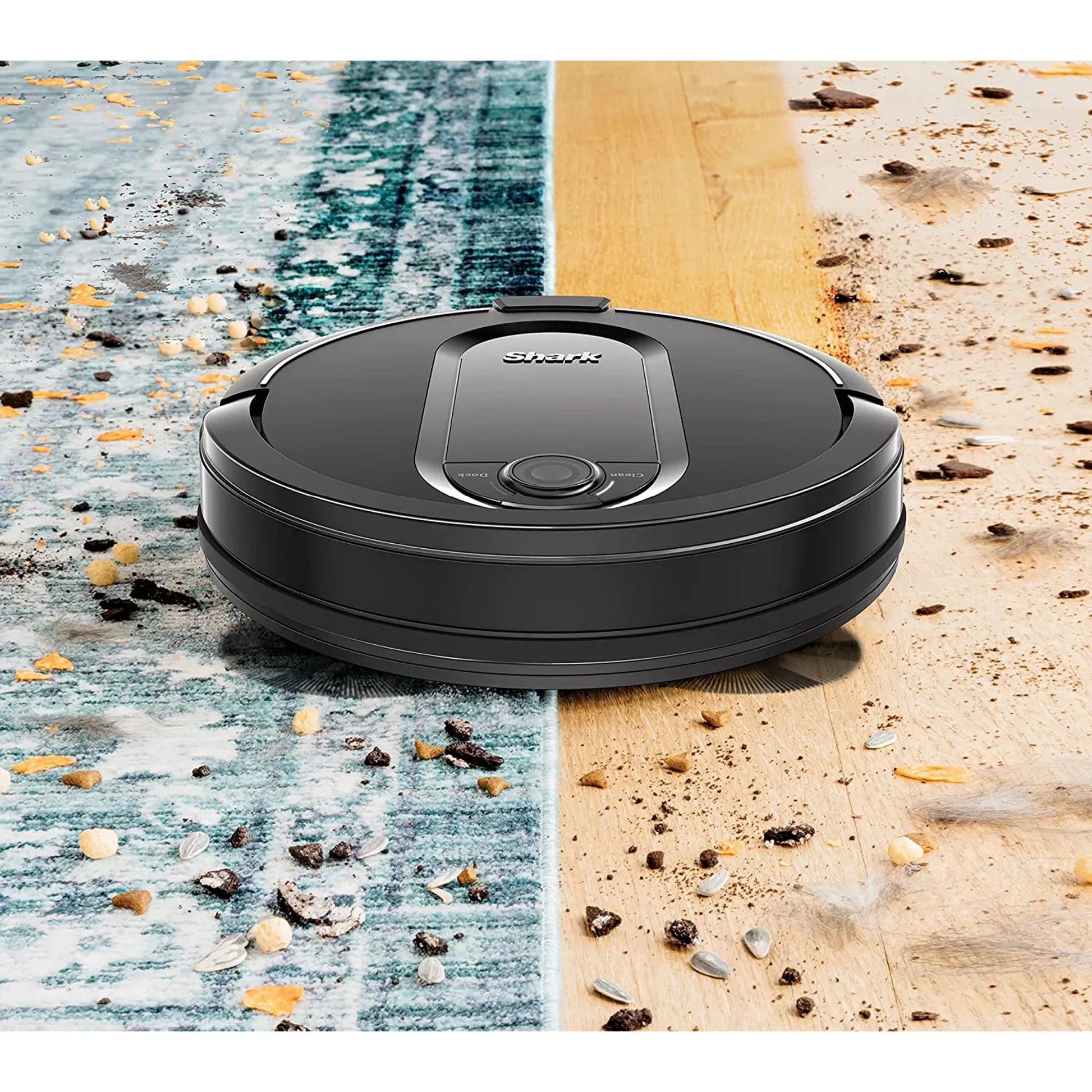 Restored Shark IQ QR1000 WiFi Robot Vacuum w/ SelfEmpty Base & SelfCleaning Brushroll (Black) (Refurbished)