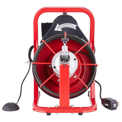 Choco Moon Electric Drain Auger 50FT 3/8 In Auto Feed Plunger, Drain Snake for Clog Removal, Powerful Cleaning Tool