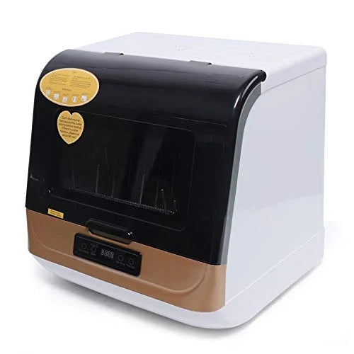 1200W 110V Portable Countertop Dishwasher, 5-Liter Compact Dishwasher, Automatic Dishwasher with 4 Washing Programs+360�� Streak-Free Deep Cleaning, Dishwasher for Apartment/Office/