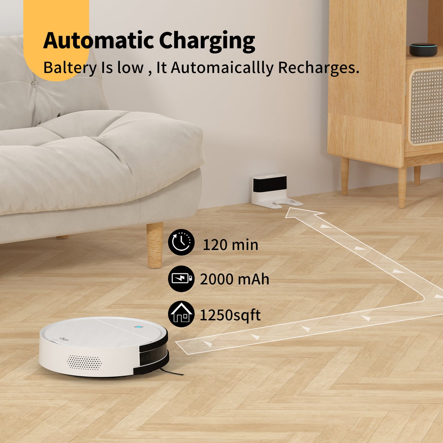 OKP Robot Vacuums with Mop Combo and Remote Control, 2 IN 1 Cleaning and Mopping, Wi-Fi Connectivity, Alexa/APP, Self-Charging Robotic Vacuum Cleaner for Home, Pet Hair, Carpets, and Hard Floors