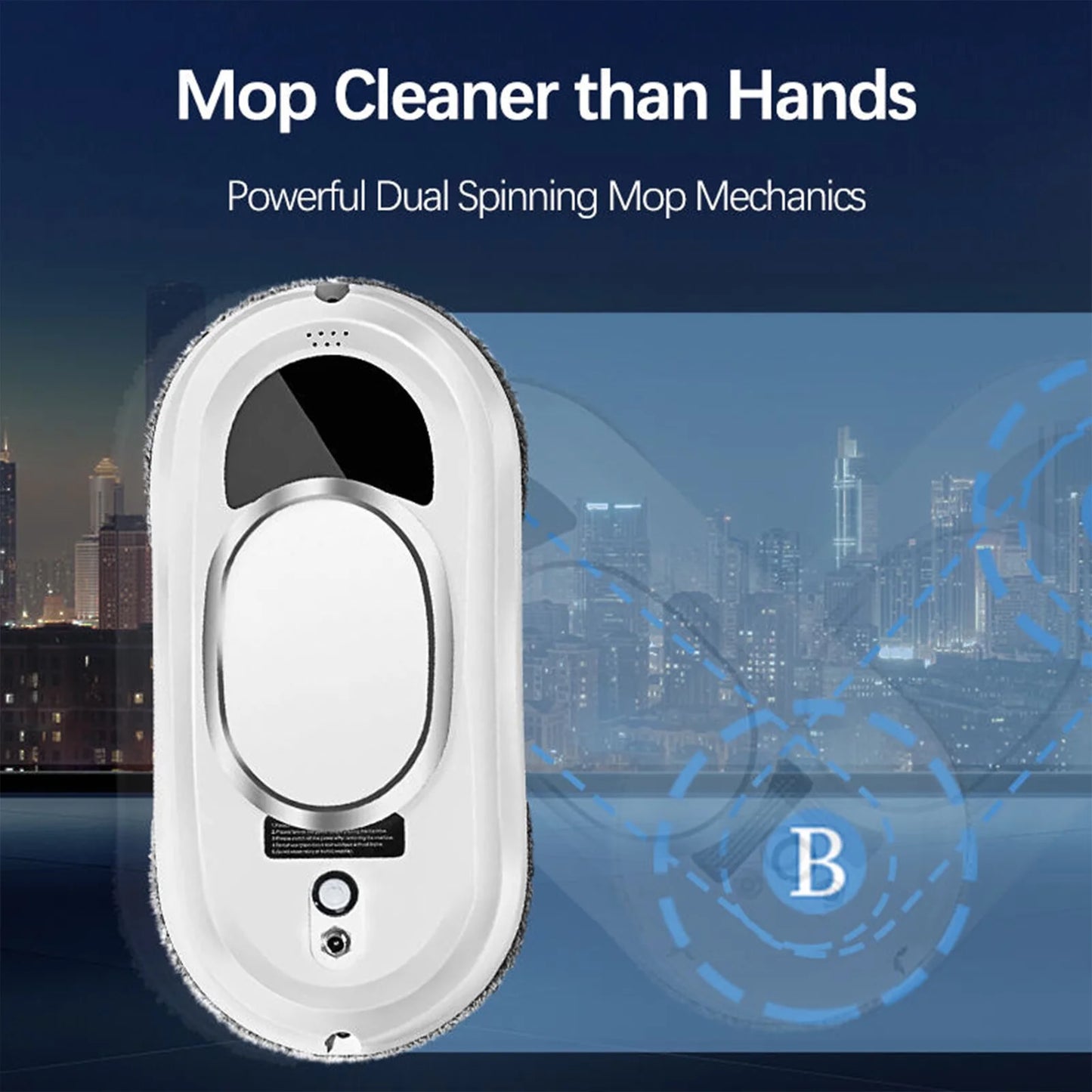 Oenbopo Window Cleaner Robot,Smart Glass Cleaning Robotic with Strong Suction,Remote Control Window Cleaning Robot for Windows/Tiles/Class Door