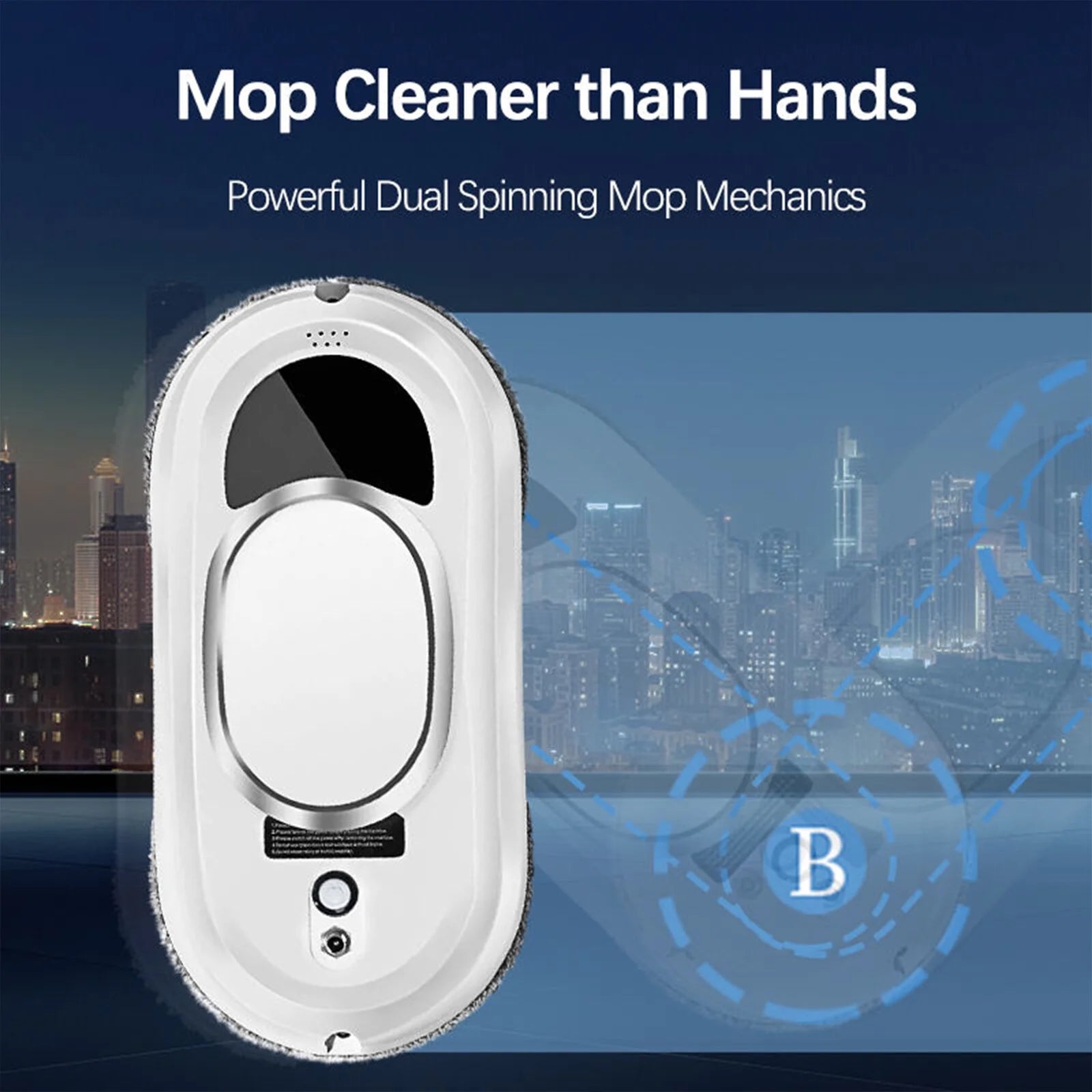 Oenbopo Window Cleaner Robot,Smart Glass Cleaning Robotic with Strong Suction,Remote Control Window Cleaning Robot for Windows/Tiles/Class Door