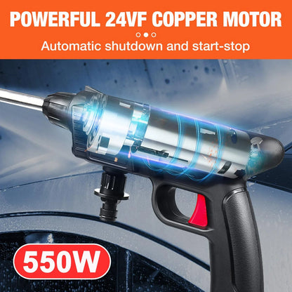 Suzicca Cordless Pressure Washer, 6 in 1 Power Cleaner, 50PSI, Battery and Charger Included for Car Detailing, Fence, Floor Cleaning, Plant