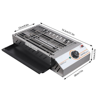 Compact Electric Griller with Adjustable Temperature, 122-572��F, Non-Stick Surface, Easy Cleaning, Perfect for Small Spaces & Countertops